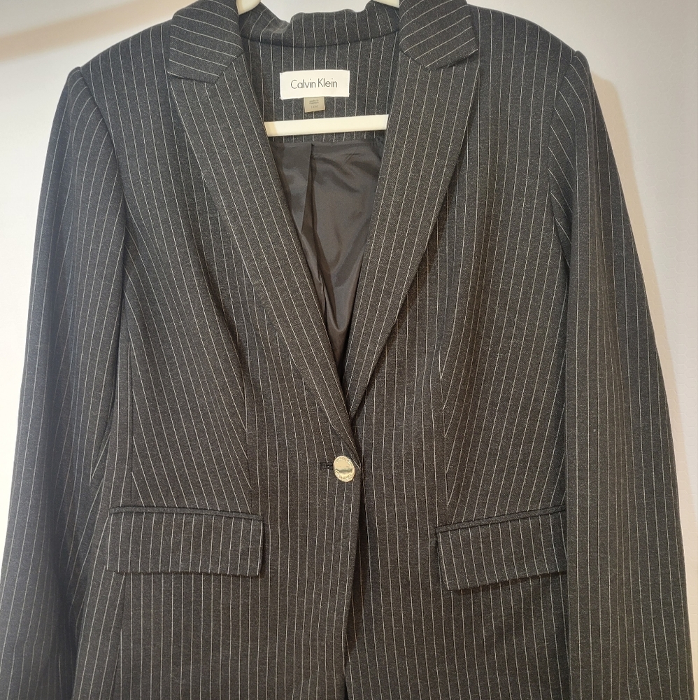 Calvin Klein Pinstripe Blazer